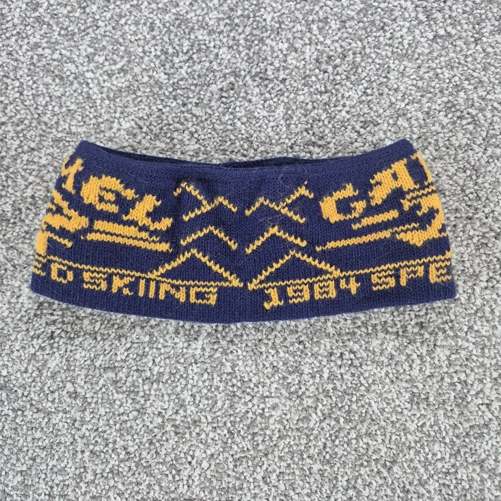 Vintage Camel‎ 1984 Speed Skiing Headband Knit Winter Earwarmers